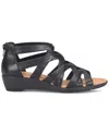 Comfortiva Eternia Leather Sandal In Black