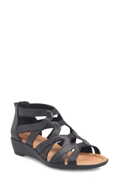 Comfortiva Eternia Wedge Sandal In Black