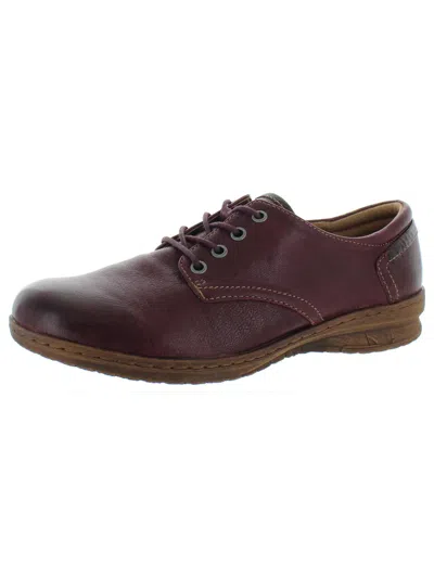 Comfortiva Fielding Womens Leather Lace Up Oxfords In Brown