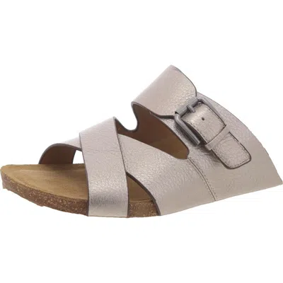 Comfortiva Gervaise Womens Metallic Round Toe Slide Sandals In Multi