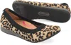 Comfortiva Gildee Flat In Leopard Print Knit Mesh In Multi