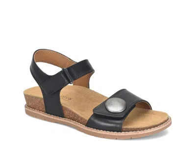 Comfortiva Gwen Wedge Sandal In Black