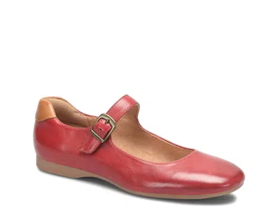 Comfortiva Kaylee Mary Jane Flat In Red