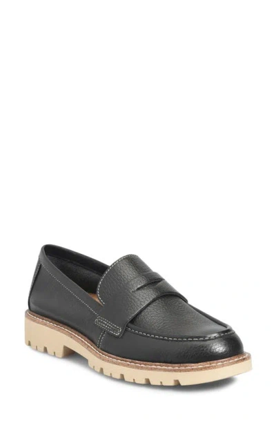 Comfortiva Lug Sole Penny Loafer In Black