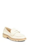 Comfortiva Lug Sole Penny Loafer In Cream