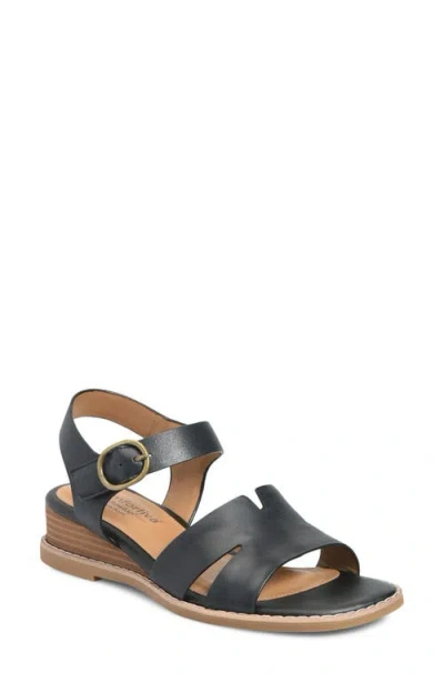 Comfortiva Maira Slingback Wedge Sandal In Black