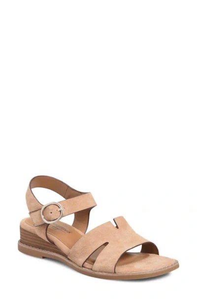 Comfortiva Maira Slingback Wedge Sandal In Brown