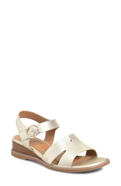 Comfortiva Maira Slingback Wedge Sandal In Gold
