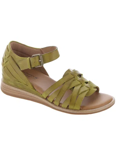 Comfortiva Marina Womens Leather Ankle Strap In Yellow