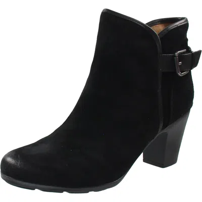 Comfortiva Namari Womens Suede Comfort Ankle Boots In Black