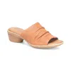Comfortiva Norene Sandal Women's Us 9.5 Brown Leather Slide Block Heel Khd1072 In Brown
