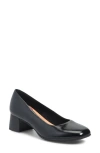 Comfortiva Peach Pump In Black Patent