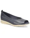 Comfortiva Pratima Leather Flat In Gray