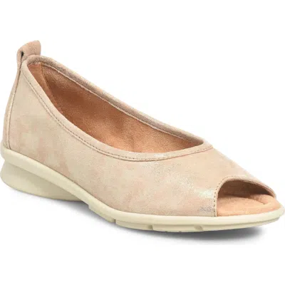 Comfortiva Pratima Peep Toe Ballet Flat In Anthracite