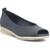 Comfortiva Pratima Peep Toe Ballet Flat In Sky Navy