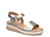 Comfortiva Ash Ankle Strap Platform Wedge Sandal In Multi