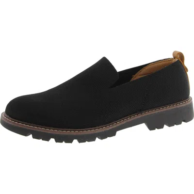 Comfortiva Womens Arch Support Knit Slip-on Sneakers In Black