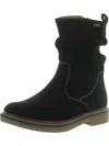 Comfortiva Womens Suede Slouchy Ankle Boots In Black