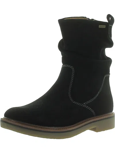 Comfortiva Womens Suede Slouchy Ankle Boots In Black
