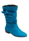 Comfortview Heather Wide Calf Boot In Blue