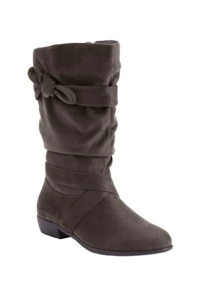 Comfortview Heather Wide Calf Boot In Gray