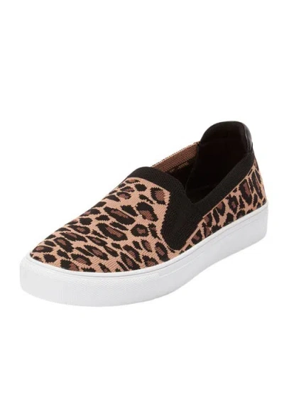 Comfortview The Alena Slip On Sneaker In Animal Print