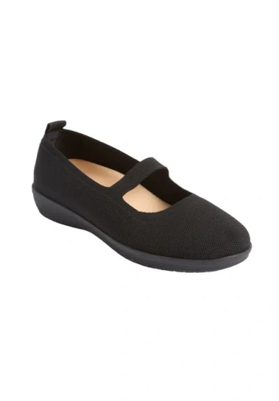 Comfortview The Alisha Orthotic Mary Jane Flat In Black