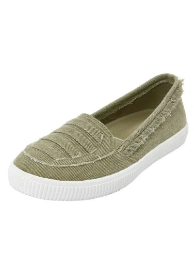 Comfortview The Analia Slip-on Sneaker In Green