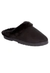 Comfortview The Andy Fur Clog Slipper In Black