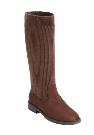 Comfortview The Antonella Calf Boot In Brown