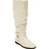 Comfortview The Arya Wide Calf Boot In White