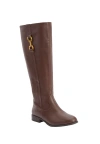 Comfortview The Azalia Tall Wide Calf Boot In Brown