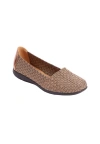 Comfortview The Bethany Slip On Flat In Brown