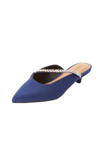 Comfortview The Bette Slip On Mule In Blue