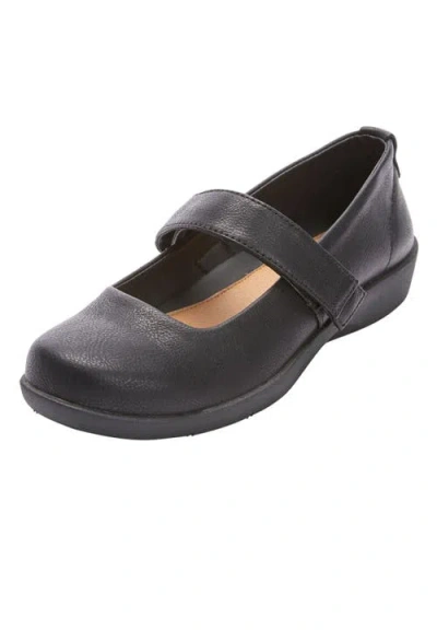 Comfortview The Carla Mary Jane Flat In Black