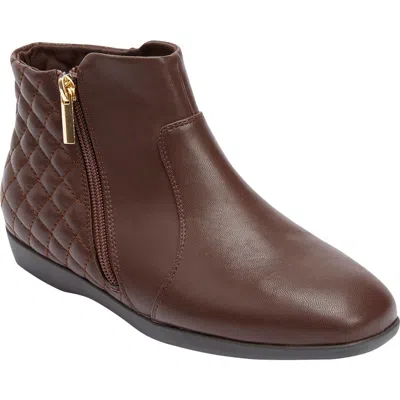Comfortview The Ceil Bootie In Brown