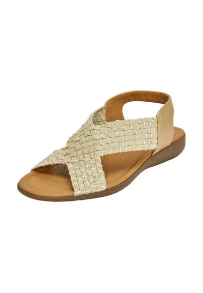 Comfortview The Celestia Sling Sandal In Gold