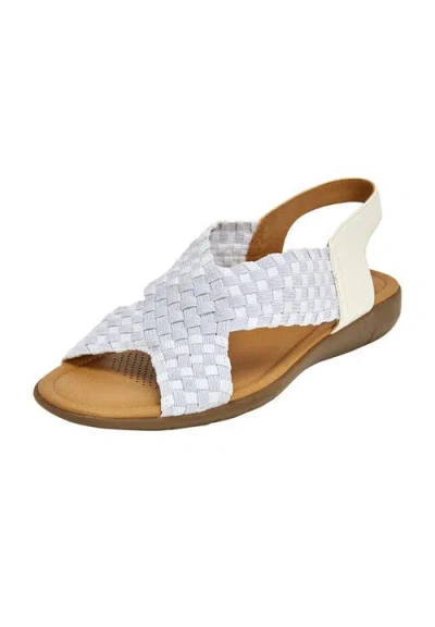 Comfortview The Celestia Sling Sandal In White