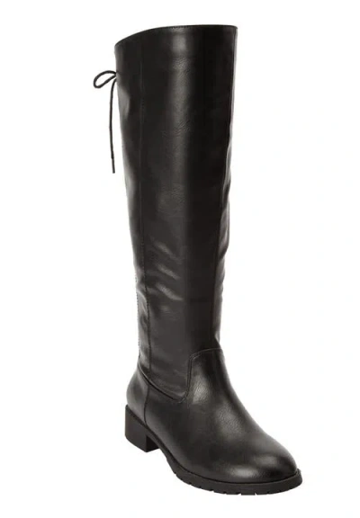Comfortview The Charleston Tall Wide Calf Boot In Black