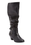 Comfortview The Cleo Tall Wide Calf Boot In Black
