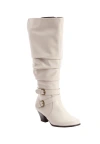 Comfortview The Cleo Tall Wide Calf Boot In White