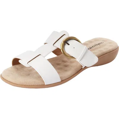 Comfortview The Dawn Slip On Sandal In White