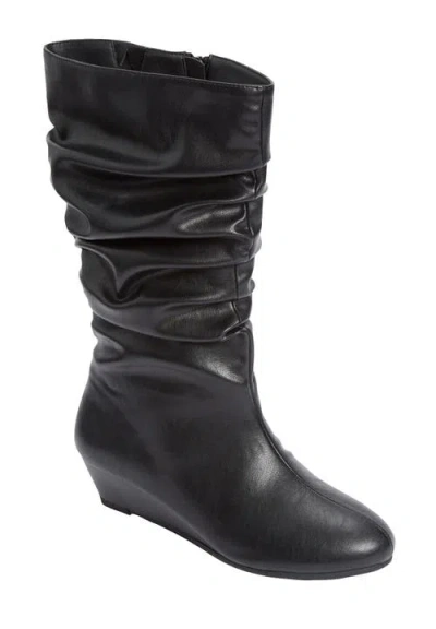 Comfortview The Dori Midi Calf Boot In Black