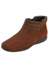 Comfortview The Farren Bootie In Brown
