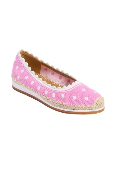 Comfortview The Franny Slip On Flat In Pink