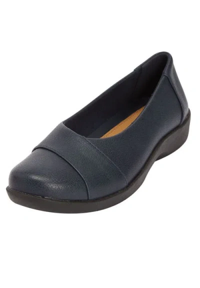 Comfortview The Gab Slip On Flat In Blue