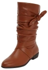 Comfortview The Heather Wide Calf Boot In Brown