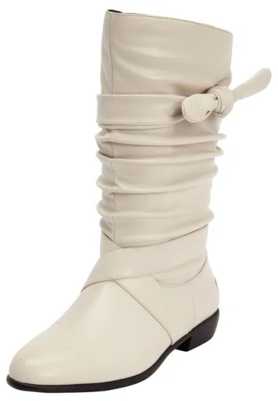Comfortview The Heather Wide Calf Boot In White