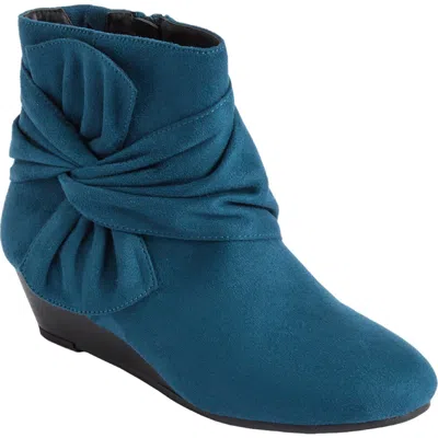 Comfortview The Inez Bootie In Blue