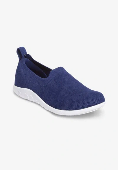 Comfortview The Ivan Arch Slip On Flat In Blue
